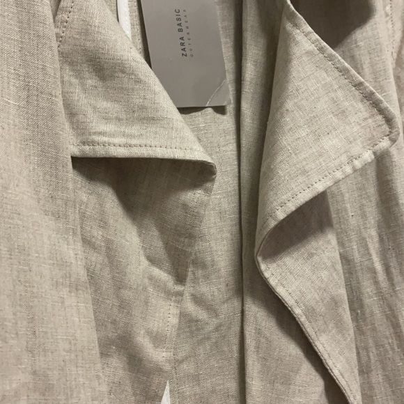 Linen Blend Trench Coat - Picture 2 of 4
